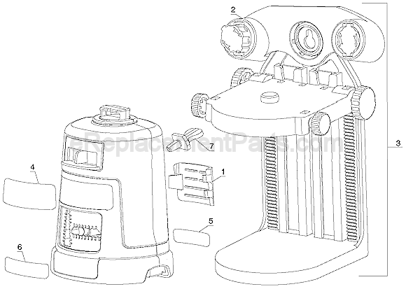 Page A Diagram and Parts List for BDL310S  Black and Decker Laser Level